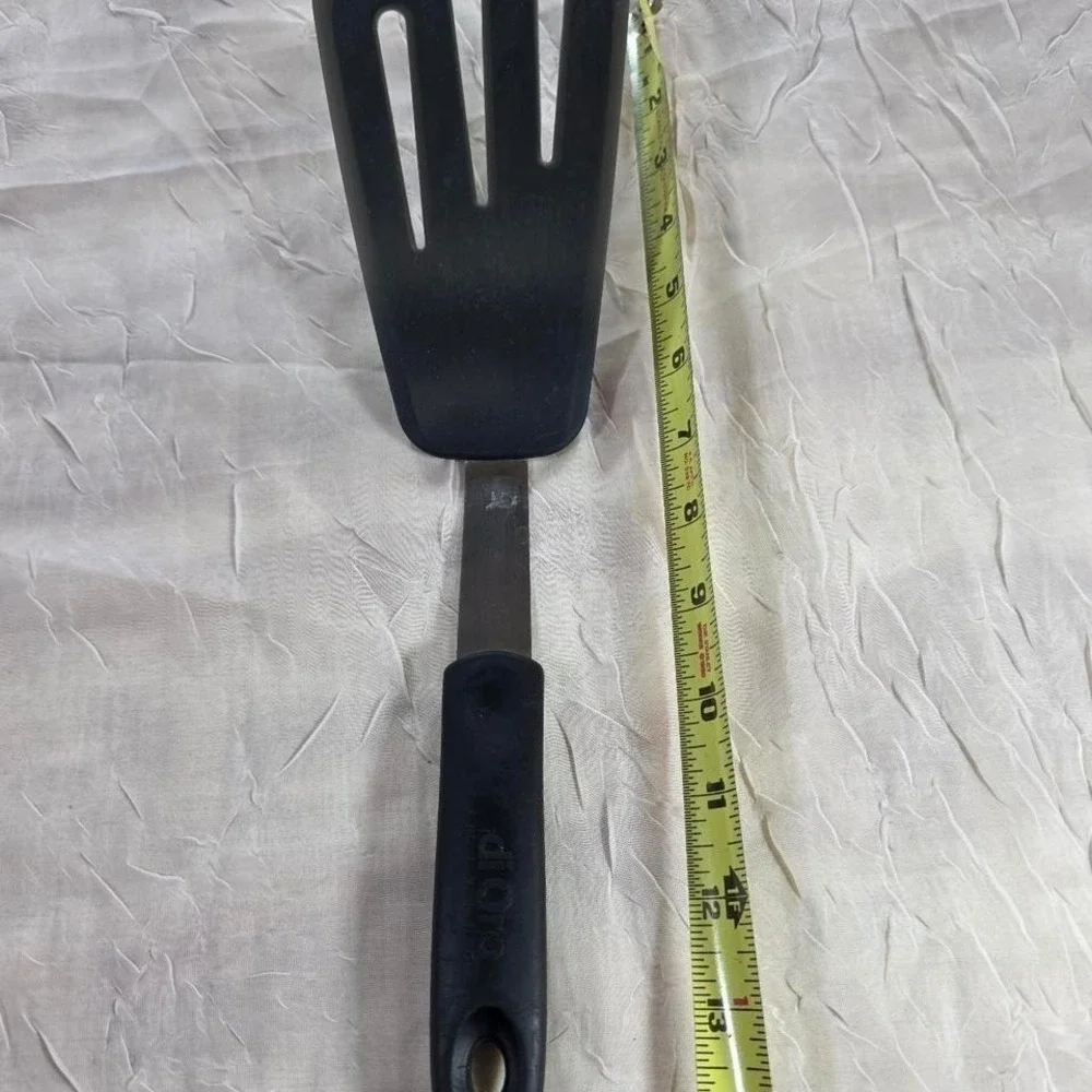 Di Oro Living Chef Series‎ Silicone Turner Spatula Black Heat Resistant 600F